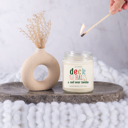Deck The Halls Holiday Candle 9oz Clove Cinnamon Berry Plum Fir 50hr Burn
