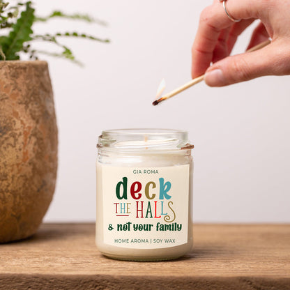Deck The Halls Holiday Candle 9oz Clove Cinnamon Berry Plum Fir 50hr Burn