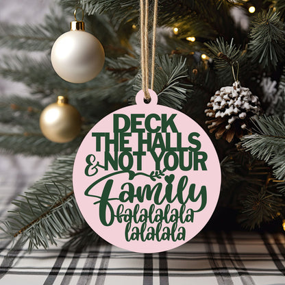 Imperfect Deck The Halls 3D Handcrafted Wooden Christmas Ornaments Set Limited Edition Hanging Decor
