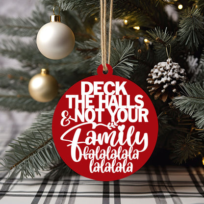 Imperfect Deck The Halls 3D Handcrafted Wooden Christmas Ornaments Set Limited Edition Hanging Decor