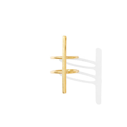 Double Band Bombshell Ring Recycled Brass Bullet Casing Statement Ring