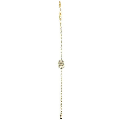 Double O Rhinestone Tennis Bracelet For Women Elegant