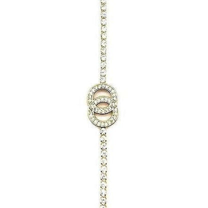 Double O Rhinestone Tennis Bracelet For Women Elegant
