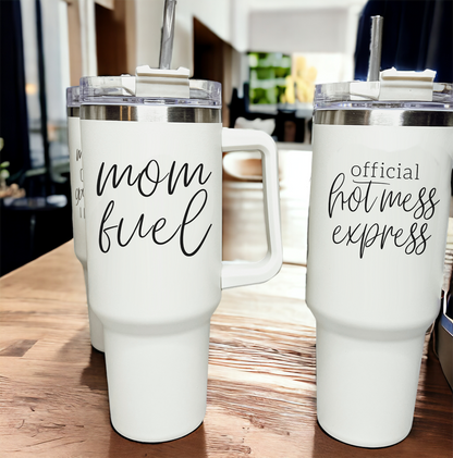 Hot Mess 40oz Tumbler With Lid And Straw - Insulated Travel Cup