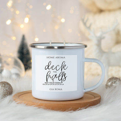 16oz Reusable Metal Candle Mug Scented Candle With Custom Label Color Option