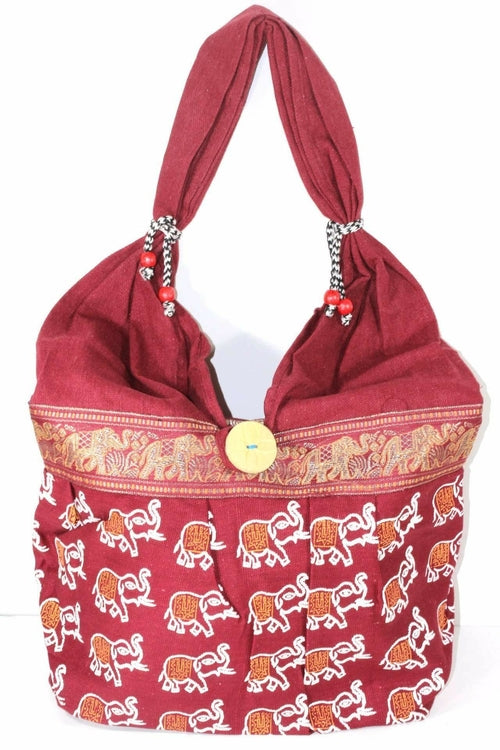 Elephant Jhola Boho Cotton Shoulder Bag Handmade Ethnic