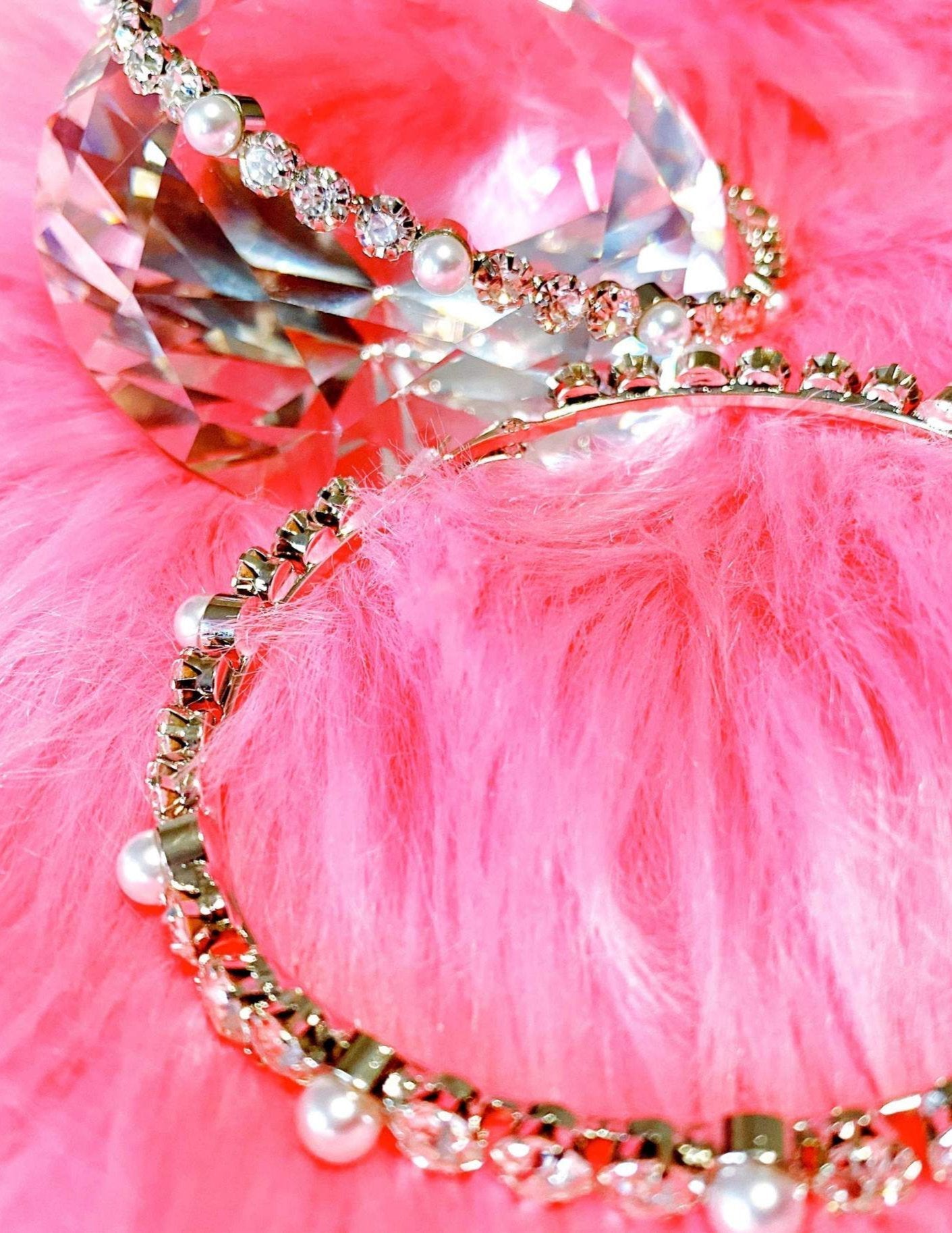 Embellished Large Hoop Earrings With Pearls And Crystals