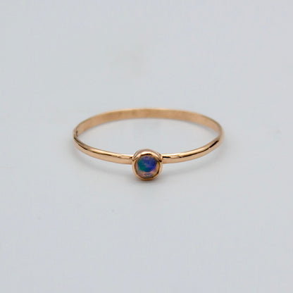 Ethiopian Opal 14K Gold Filled Minimal Stacking Ring