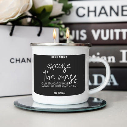 16oz Reusable Metal Candle Mug Scented Soy Candle Gift