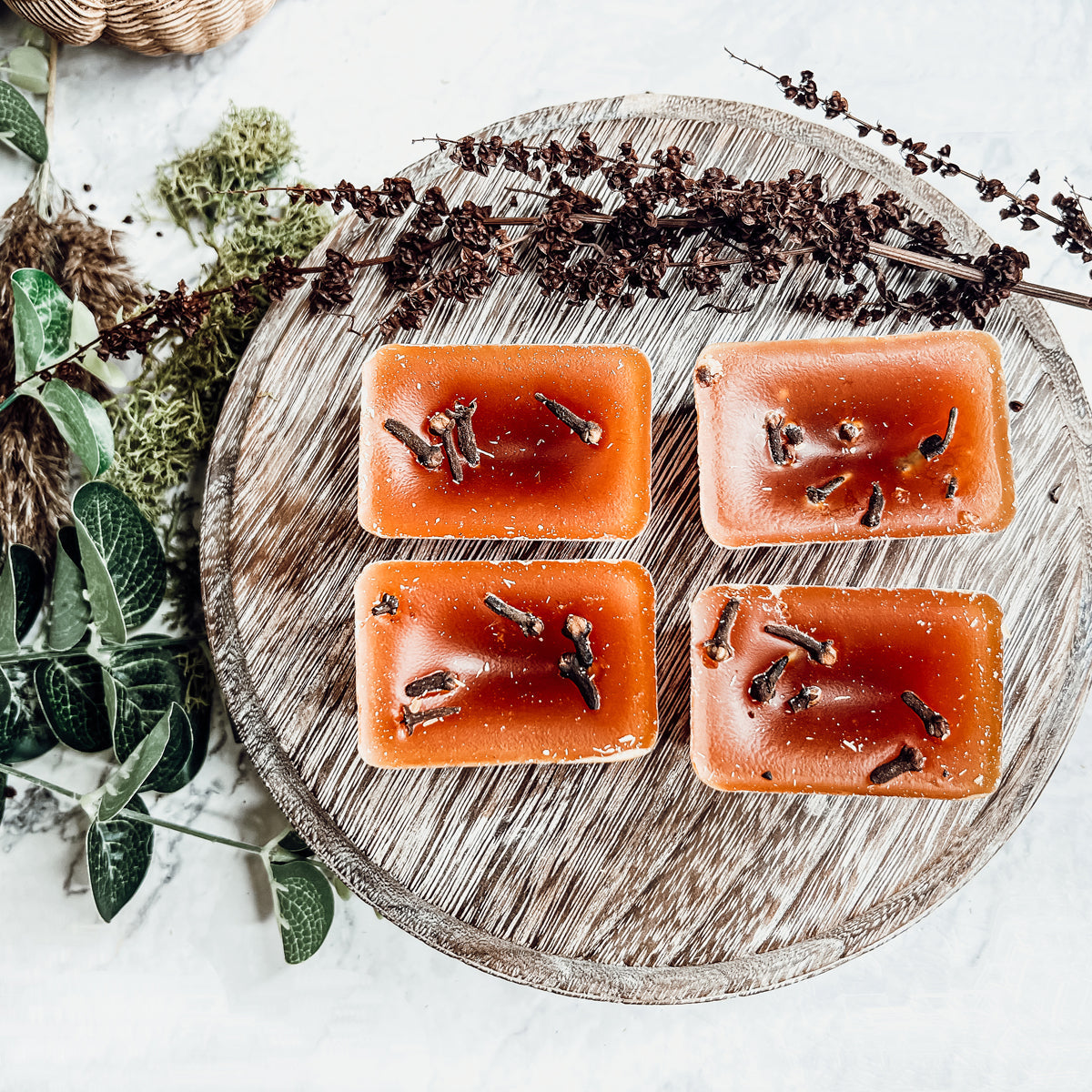 Fall Clove XL Natural Wax Melts 4 Cubes Spicy Cinnamon Clove Autumn Scent