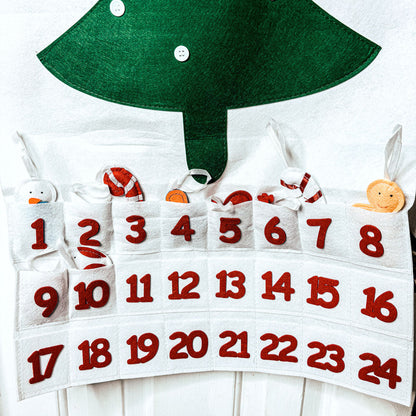 Felt Christmas Advent Calendar Kids Countdown Pockets And Felt Ornaments