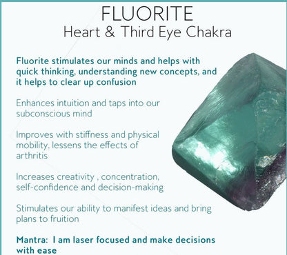 Rainbow Fluorite Crystal Quartz Stretch Bracelet Healing