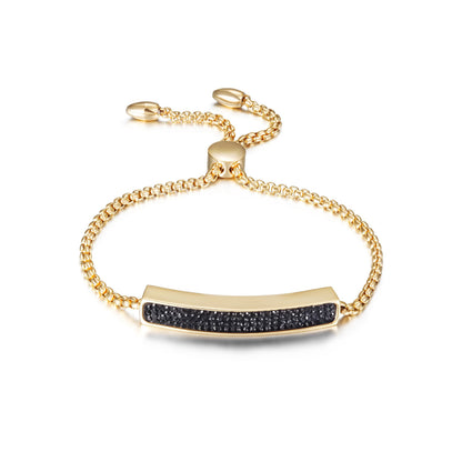 Friendship Bar Bracelet Gold Plated Adjustable Emerald