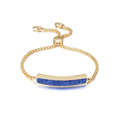 Friendship Bar Bracelet Gold Plated Adjustable Emerald