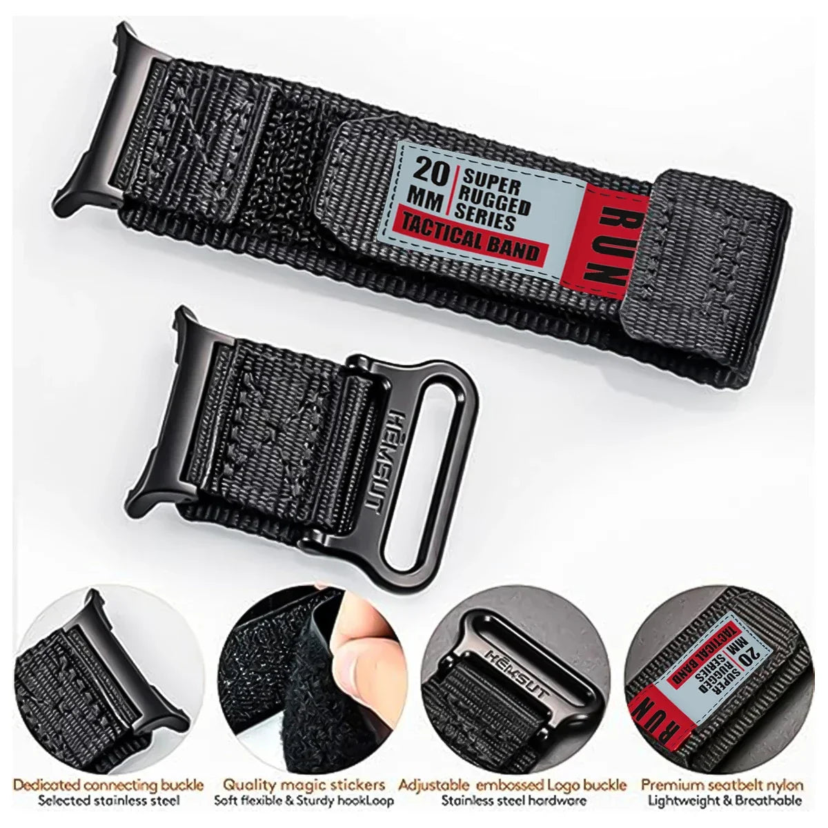 Galaxy 8 And Galaxy 8 Classic Nylon Band - Rugged Tactical