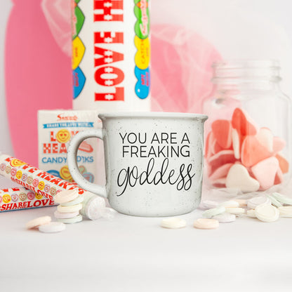 Goddess Ceramic Coffee Mug 14.5oz You Are a Freaking Goddess Inspirational Gift Best