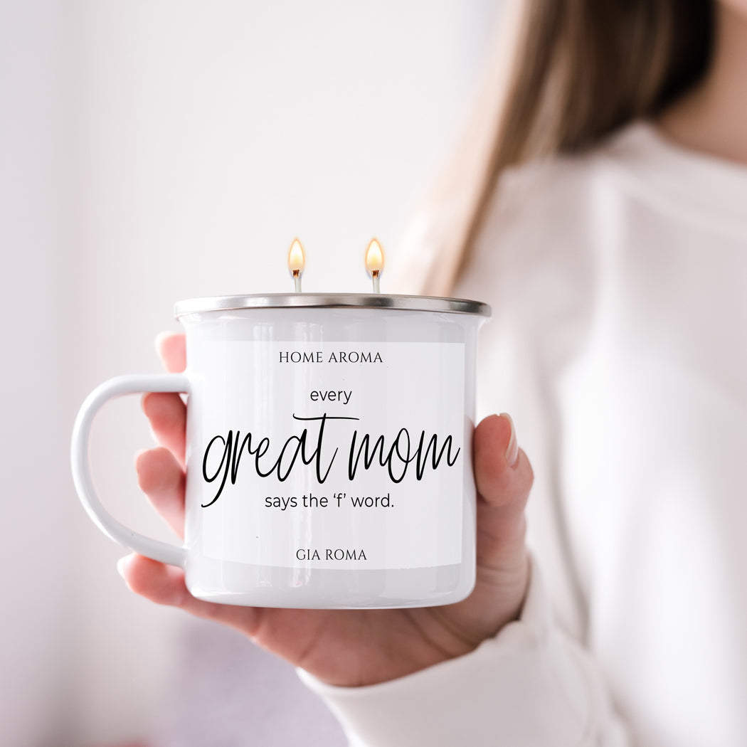 Mothers Day Candle Mug 16oz Reusable Metal Candle Soy Gift
