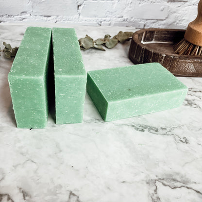 Green Tea Verbena Sea Salt Scrub - Citrus Exfoliating Body Soap
