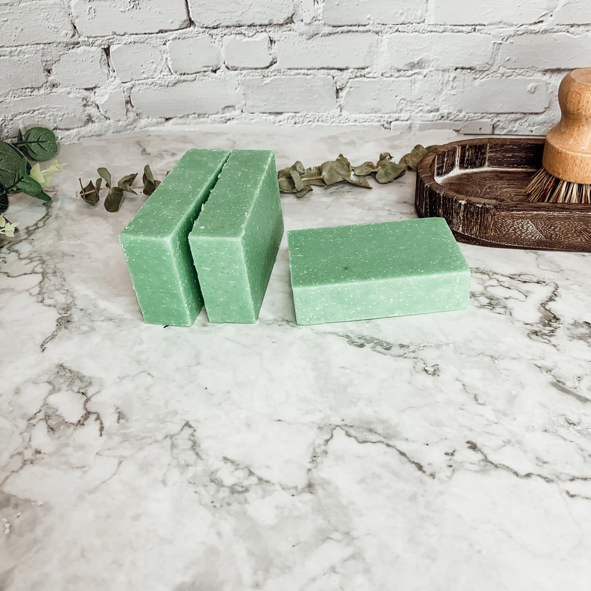 Green Tea Verbena Sea Salt Scrub - Citrus Exfoliating Body Soap