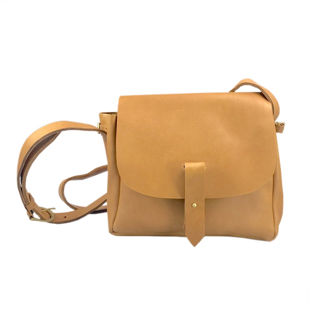 Nubuck Leather Bucket Bag Handcrafted Kenya Upcycled Neutral Everyday Tote