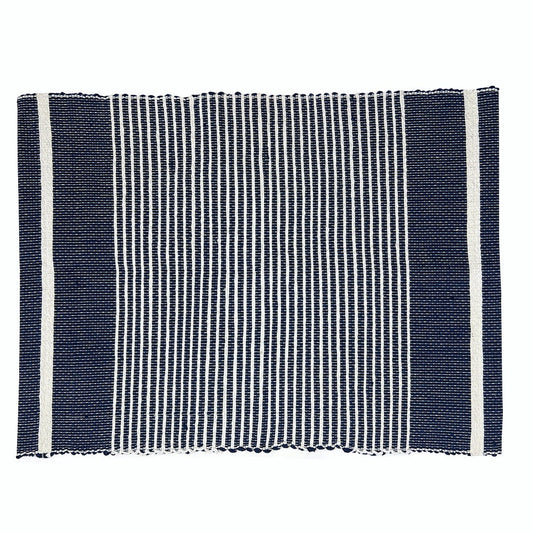 Handloom Ethiopian Striped Placemats Set Artisan Woven Cotton Dining Mats