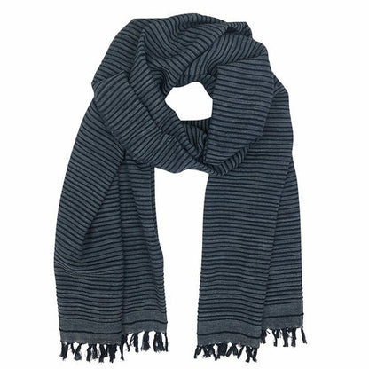 Handwoven Ethiopian Cotton Stripe Wrap Scarf Oversized