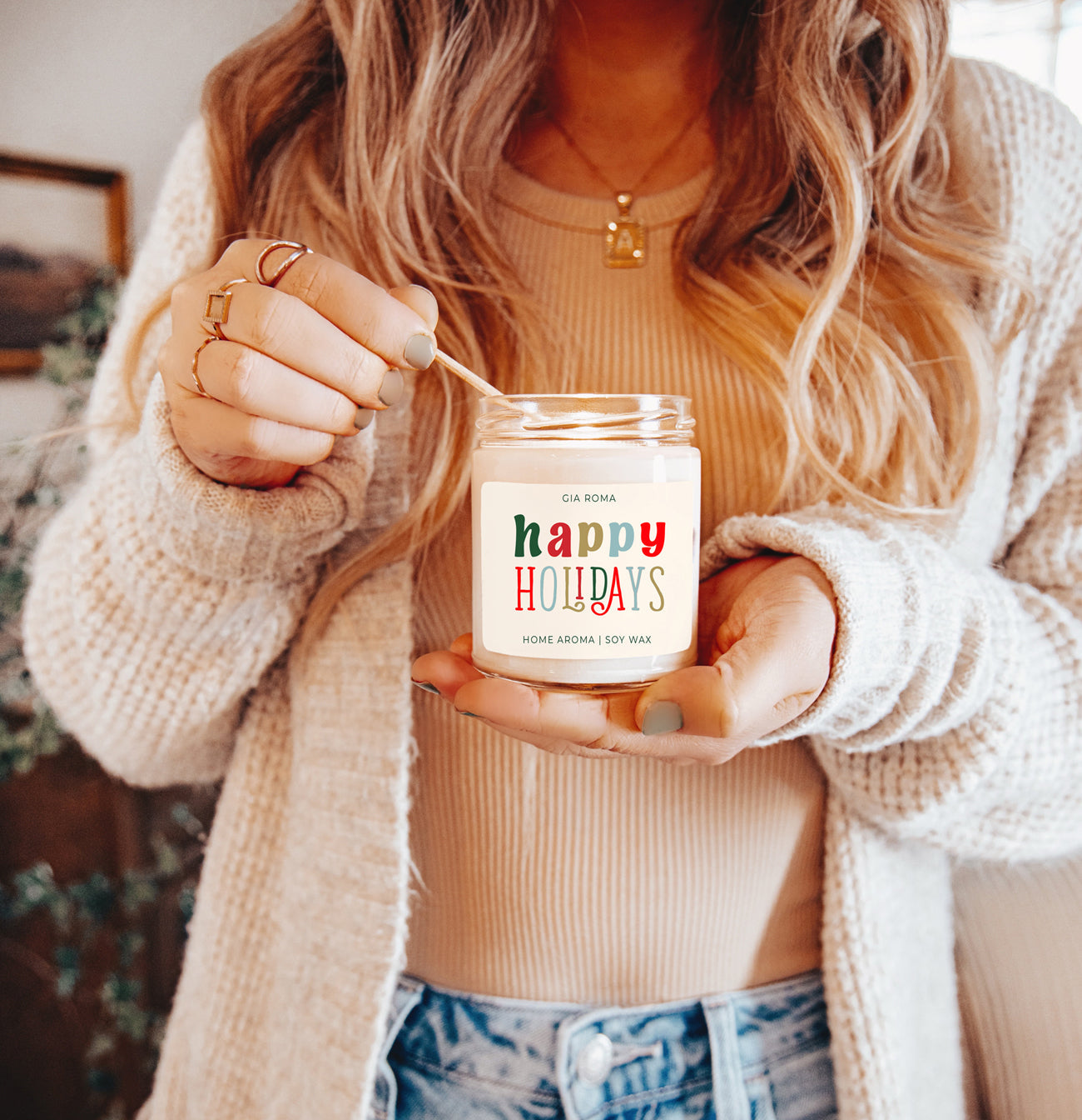 Pine Orange Holiday Candle 9oz Soy, Fresh Christmas Tree, Birch Vetiver