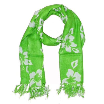 Hawaiian Floral Beach Sarong Wrap Lightweight Coverup