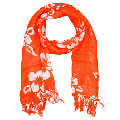Hawaiian Floral Beach Sarong Wrap Lightweight Coverup
