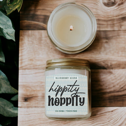 Blueberry Scone Scented Candle, Hand Poured Soy Wax, Cozy Bakery Aroma