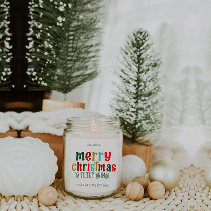 Holiday Christmas Candle Sweet Zesty Floral Rose Jasmine Scent 8oz