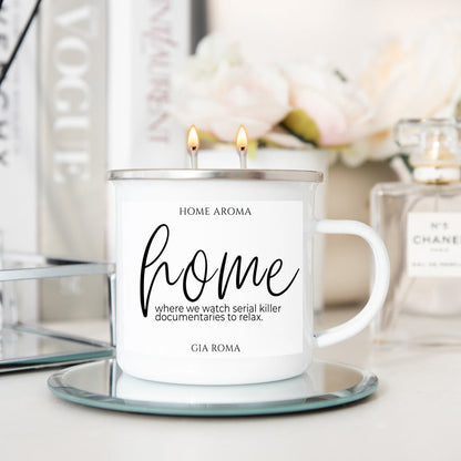 16oz Reusable Metal Candle Mug Scented Candle With Custom Label Color Option