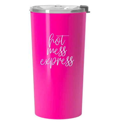 Hot Mess Pink 18oz Stainless Steel Travel Mug Vacuum Insulated Coffee Cup