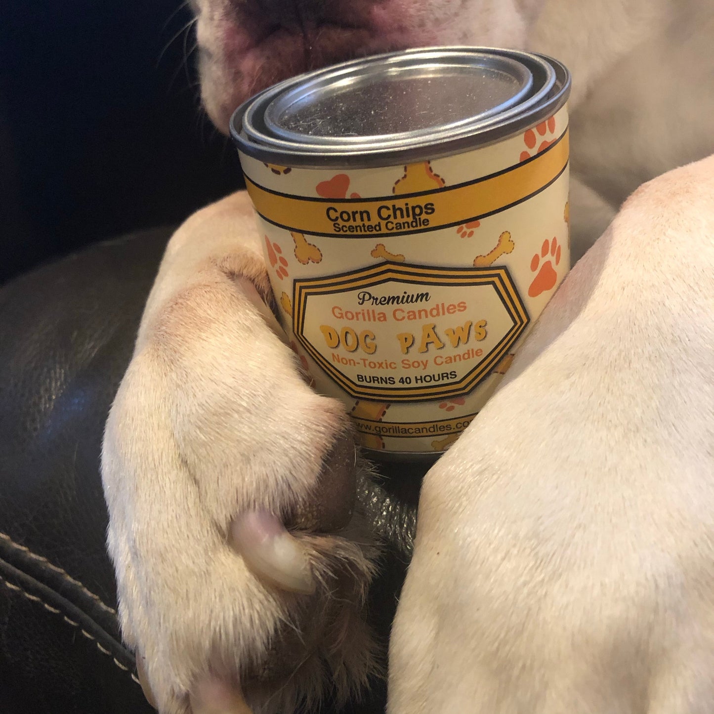 Novelty Dog Paws Corn Chips Scented Candle Aromatic Soy Wax Candle For Pet Lovers Home