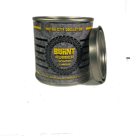 Burnt Rubber Scented Candle Natural Soy Wax Novelty Automotive Smell Home Fragrance 8 oz