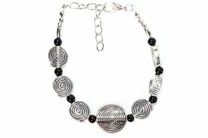 Infinity Spiral Charm Bracelet With Golden Butterfly Earrings