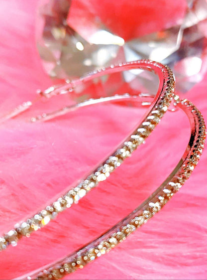 Large Textured Hoop Earrings Around The Way Girl Style