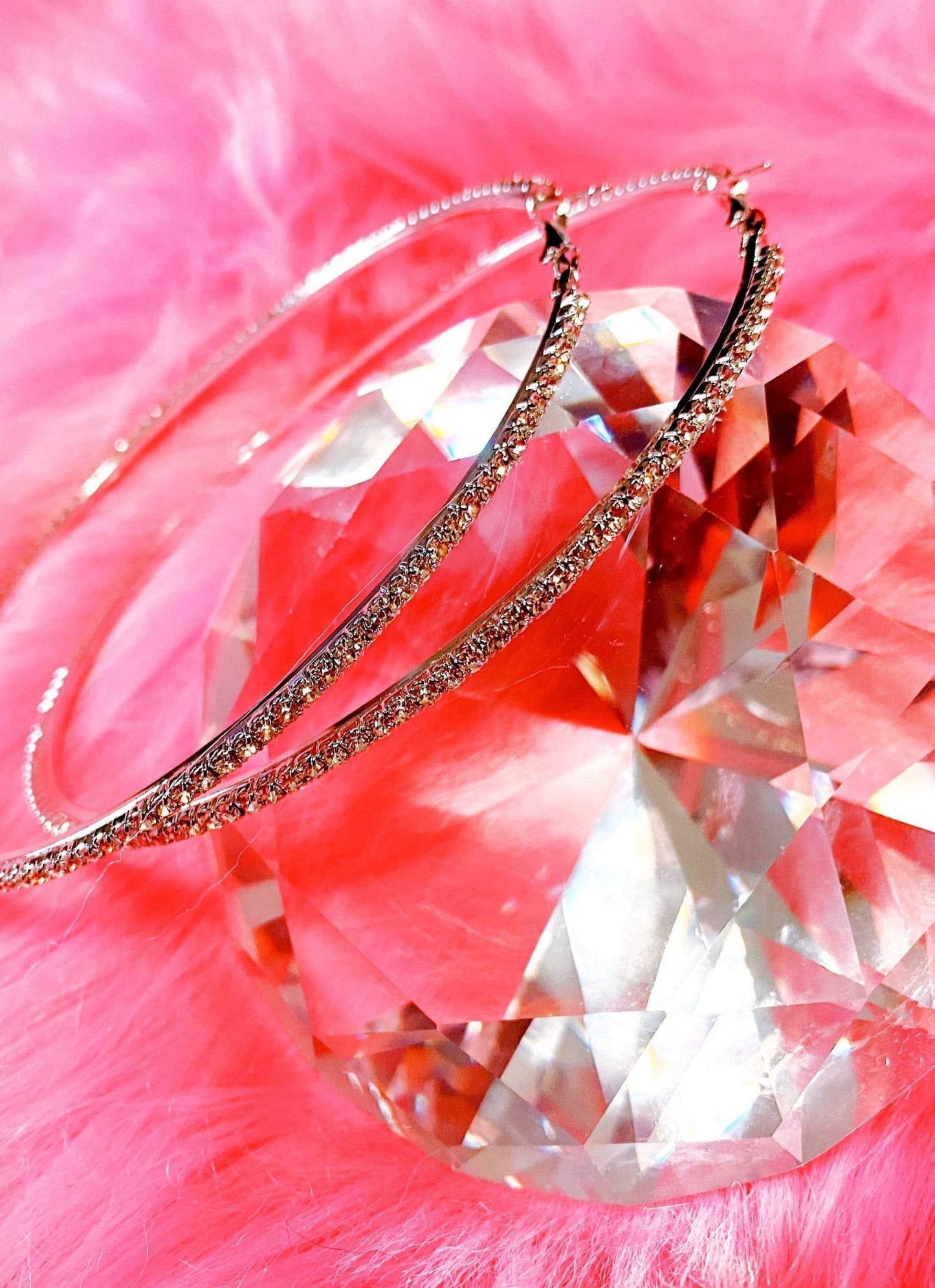 Large Textured Hoop Earrings Around The Way Girl Style