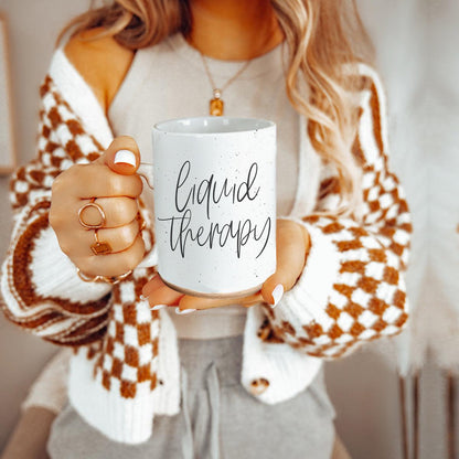 Liquid Therapy Ceramic Mug 16oz Relaxing Coffee Tea Cup Gift For Stress Relief