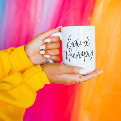 Liquid Therapy Ceramic Mug 16oz Relaxing Coffee Tea Cup Gift For Stress Relief