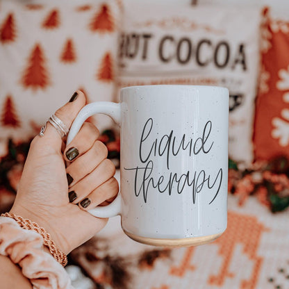 Liquid Therapy Ceramic Mug 16oz Relaxing Coffee Tea Cup Gift For Stress Relief