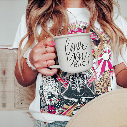 Love You Bitch Ceramic Coffee Mug 14.5oz Funny Sassy Gift For Best Friend