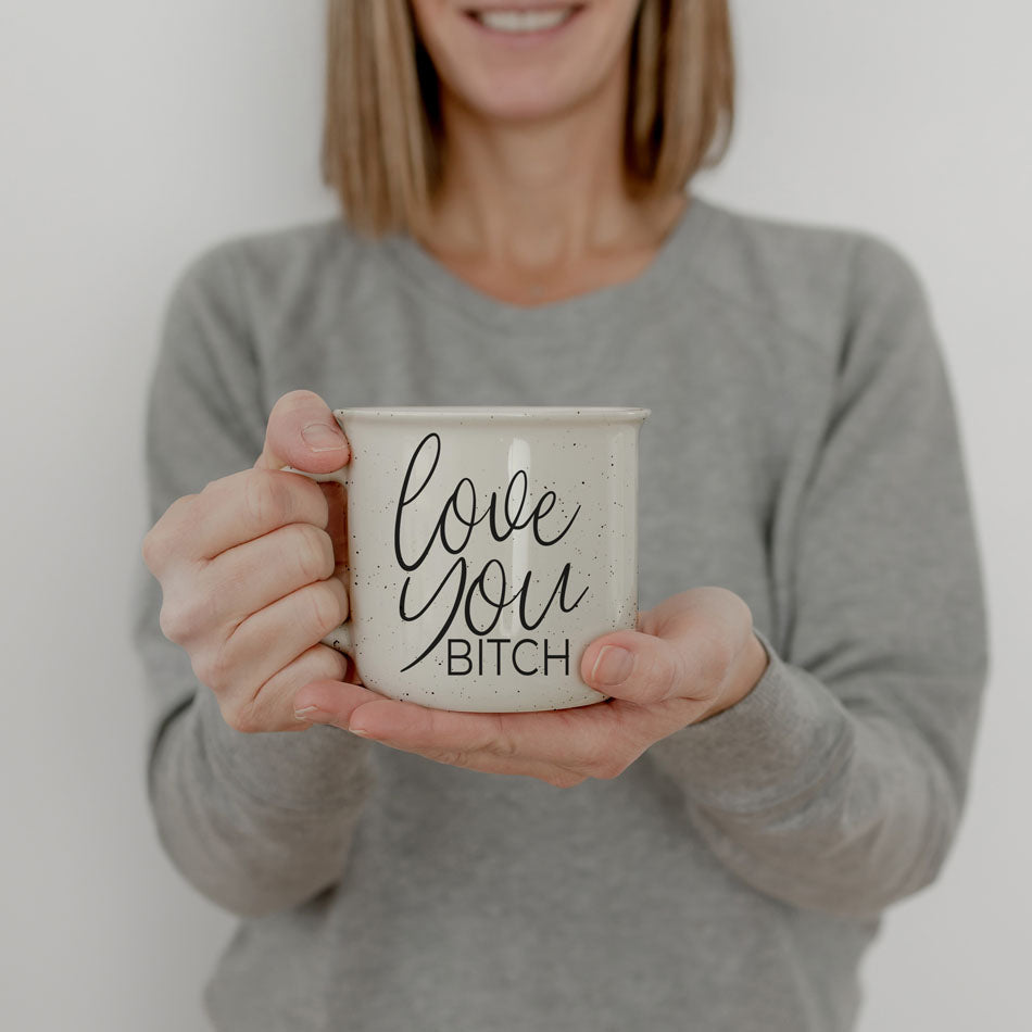 Love You Bitch Ceramic Coffee Mug 14.5oz Funny Sassy Gift For Best Friend