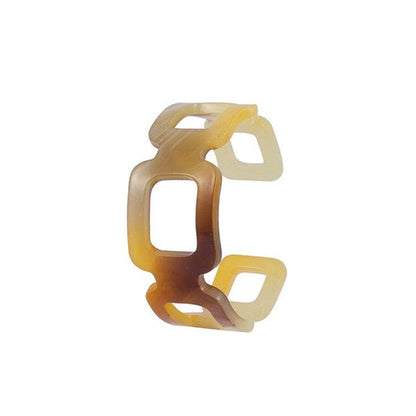 Marbled Square Link Resin Acrylic Bracelet Chunky Fashion