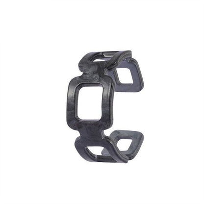 Marbled Square Link Resin Acrylic Bracelet Chunky Fashion