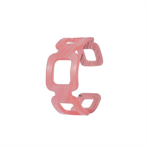 Marbled Square Link Resin Acrylic Bracelet Chunky Fashion