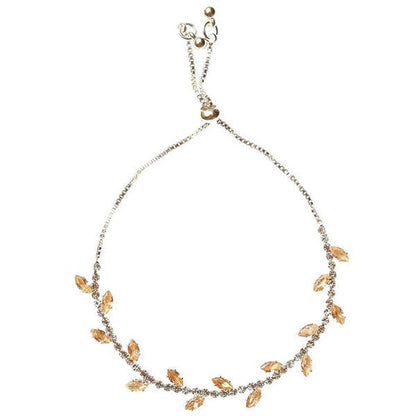 Marquise CZ Wrap Bracelet Gold Plated Adjustable Bridal
