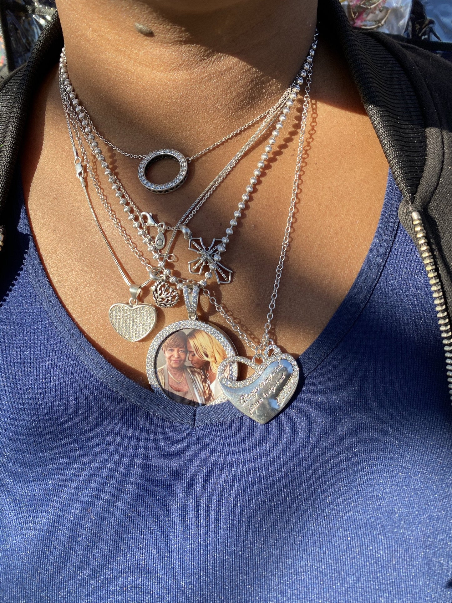 Memorial Heart Necklace Always On My Mind Pendant Silver