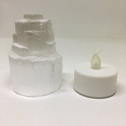 Mini Selenite Skyscraper Lamp Natural Crystal Nightlight