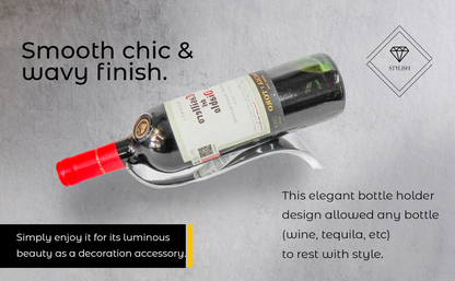 Minimalist Wine Bottle Holder Decorative Wavy Bar Display Stand Modern Home